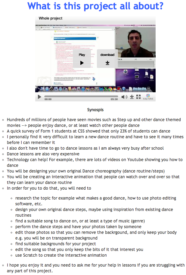 Example of a video lecture Example of a video lecture