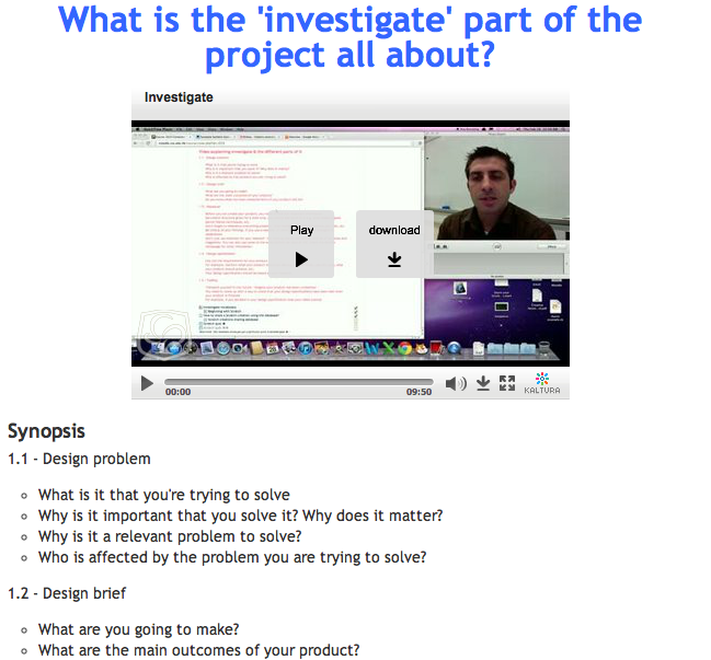 Example of Kaltura with Moodle Example of Kaltura with Moodle