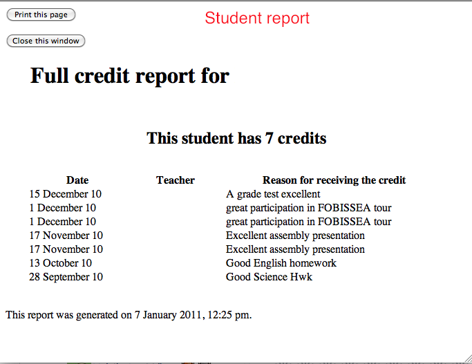 An individual report An individual report