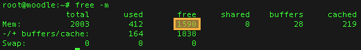 free -m command for Moodle free -m command for Moodle